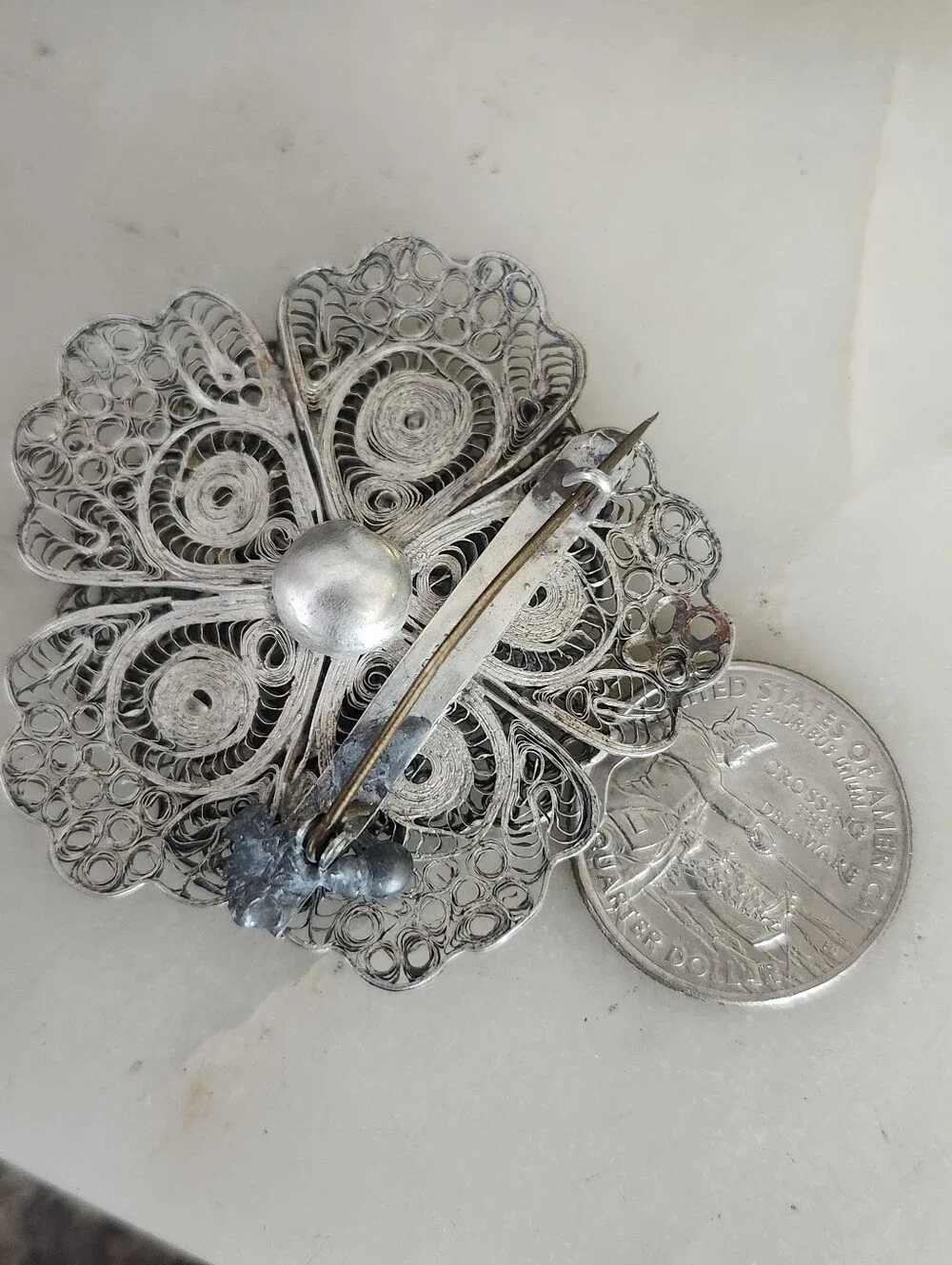 Vintage delicate silver